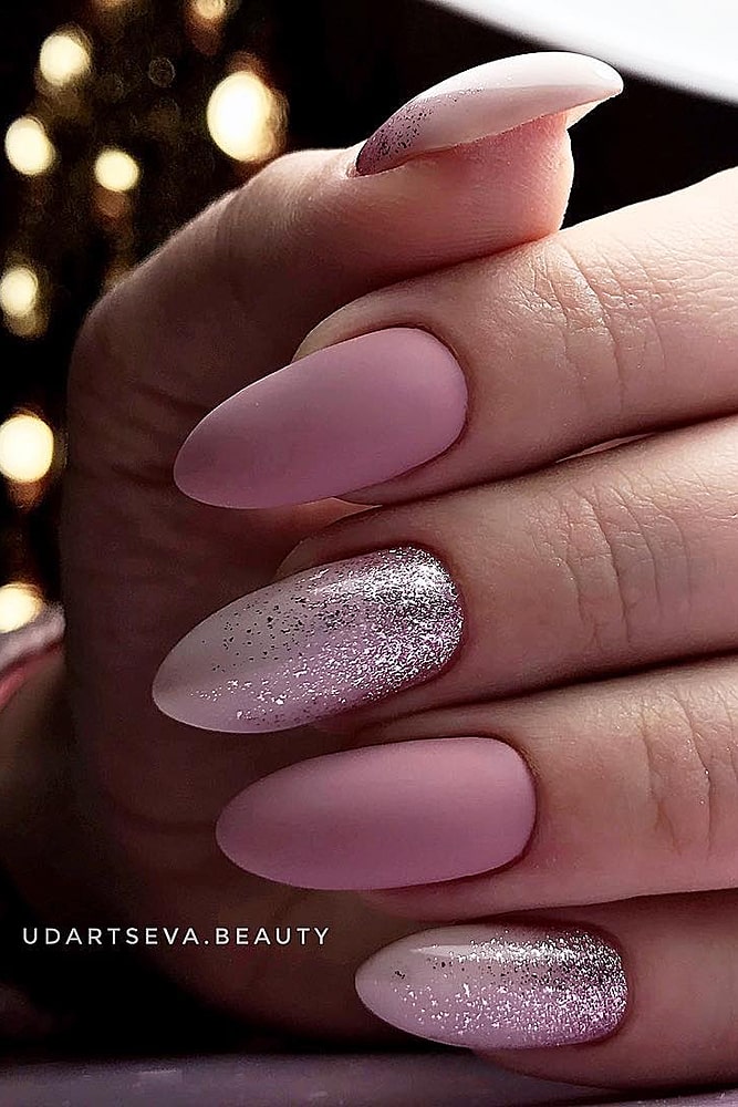 матовый маникюр розовый