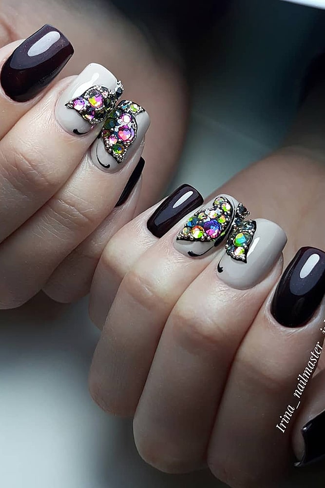 гель лак дизайн бабочка