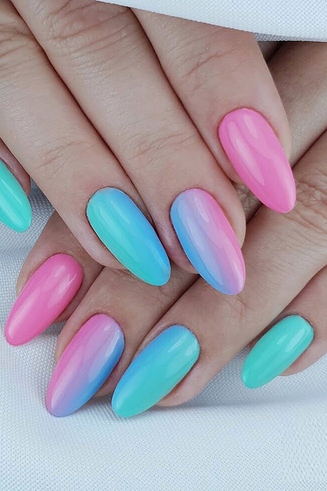 гель лак дизайн бирюза роза