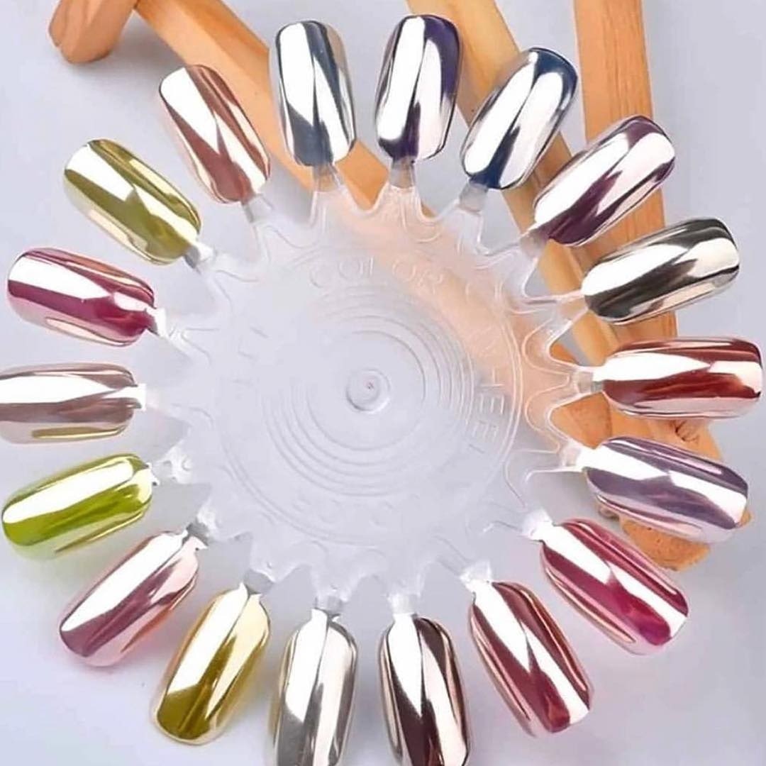 маникюр с втиркой образцы