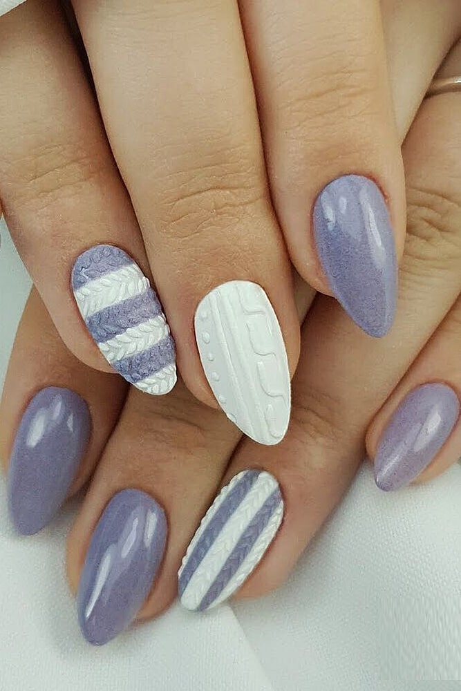 модный маникюр серые полосы