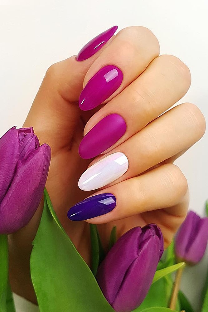 модный маникюр тюльпан