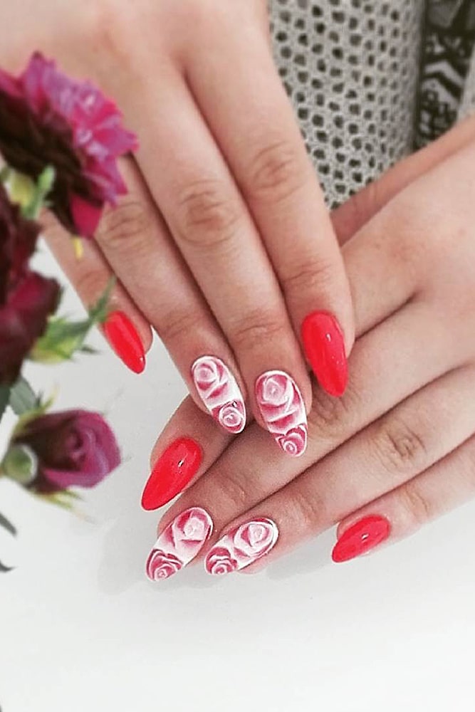 красивый маникюр красный