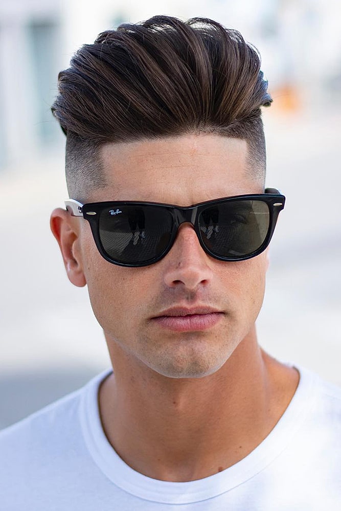 мужские стрижки фото помпадур