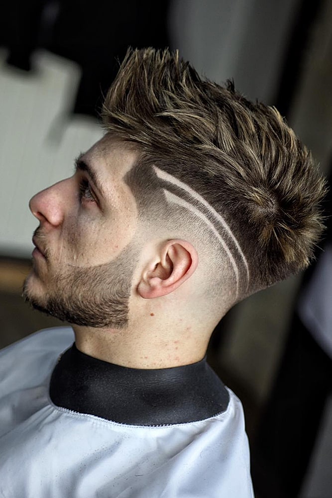 мужские стрижки две полосы