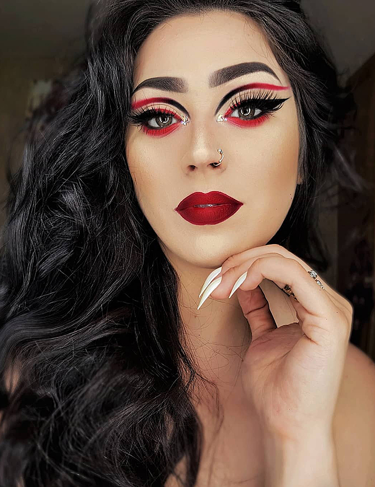 грим на хэллоуин шикарный макияж