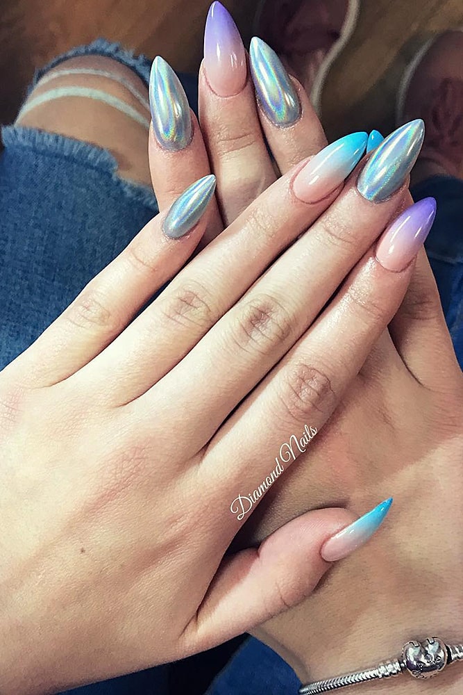 маникюр омбре втирка