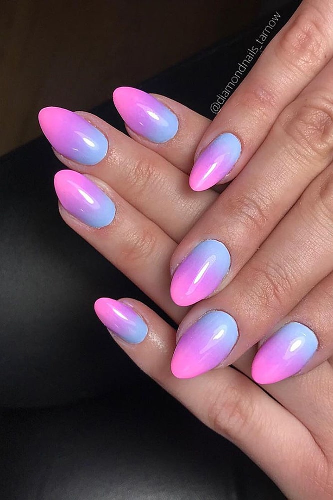 маникюр омбре розовый