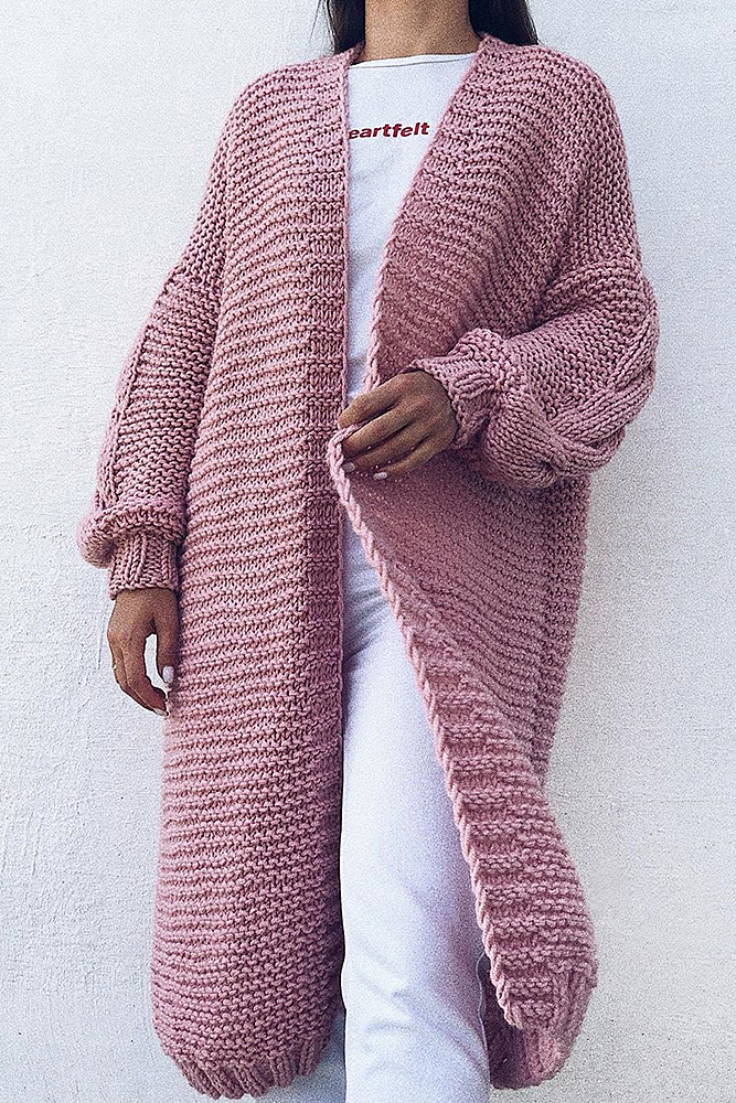 кардиган розовый вязаный кардиган