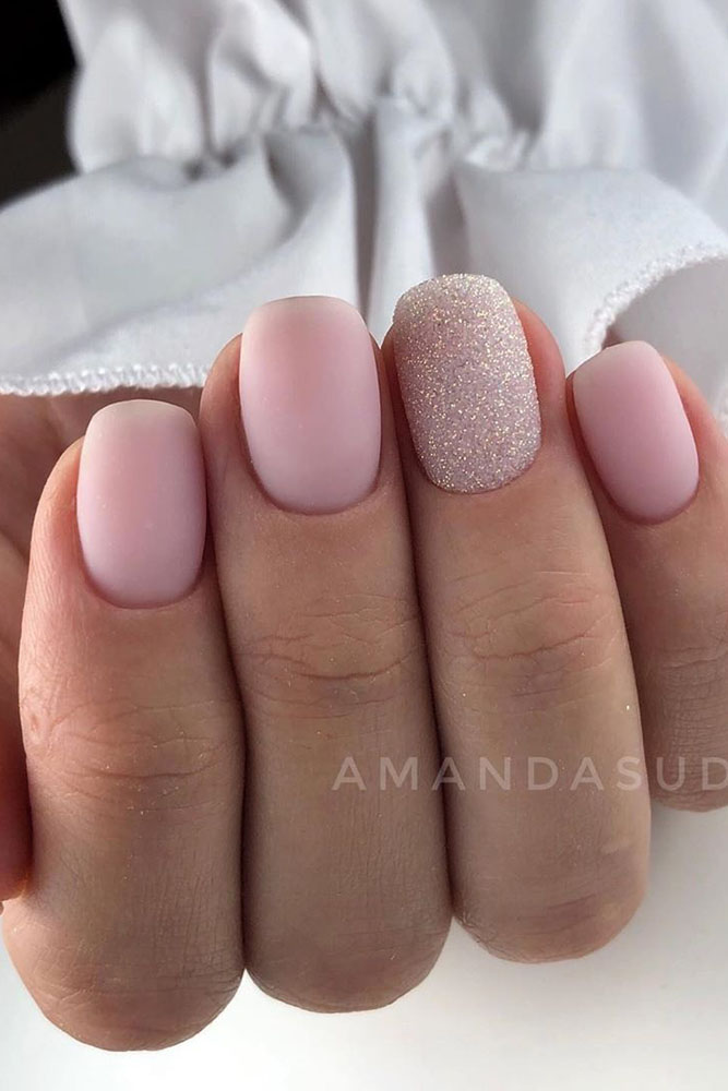 матовый маникюр на короткие ногти