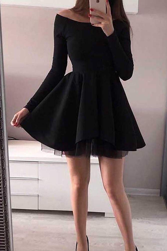 коктейльные платья черное