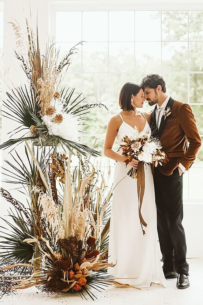 декор свадьбы минималистичный бохо декор