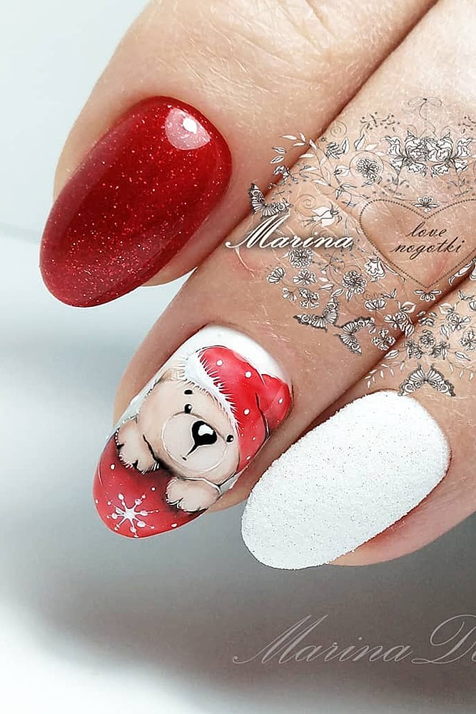 новогодний маникюр картинки