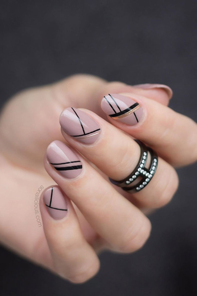 маникюр день святого валентина абстракция