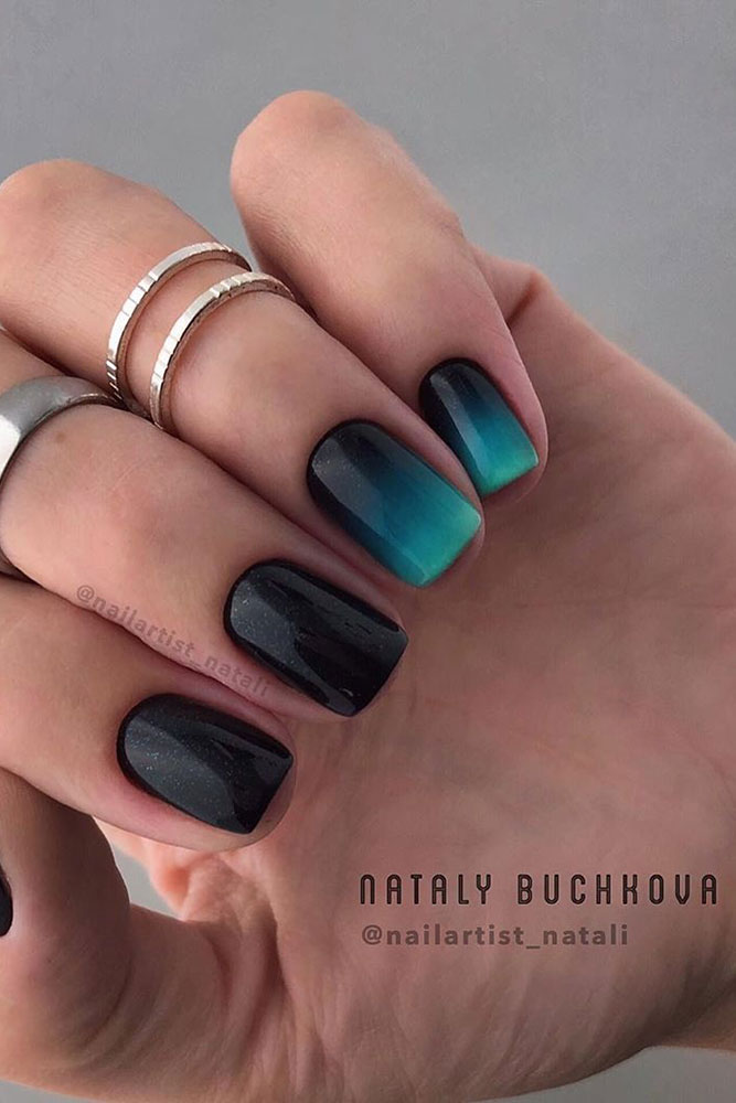 маникюр день святого валентина малахит