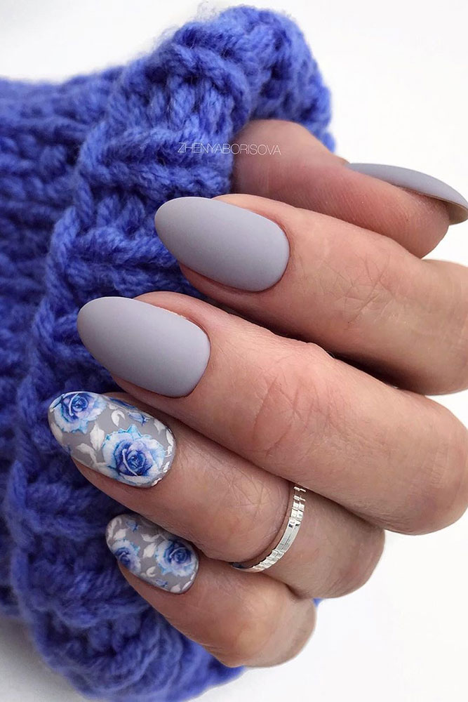 маникюр день святого валентина матовый