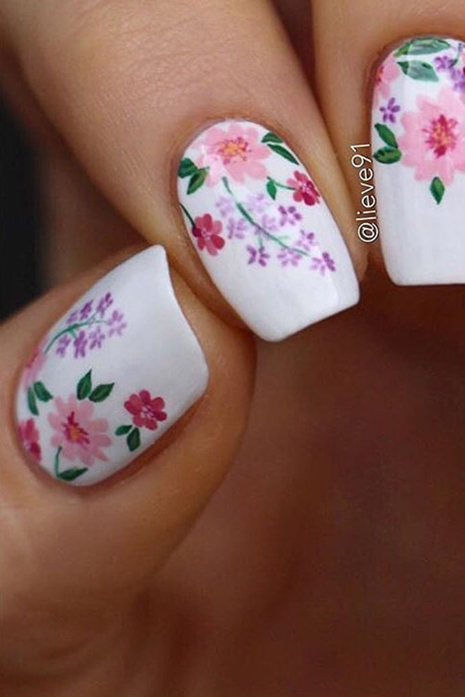 маникюр день святого валентина хохлома