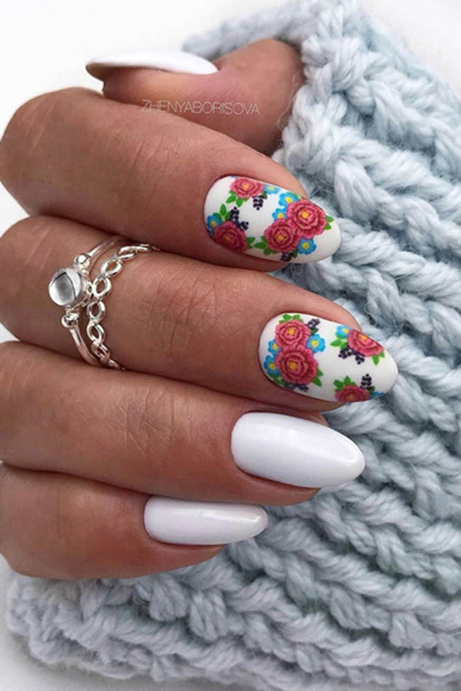 маникюр день святого валентина хохлома