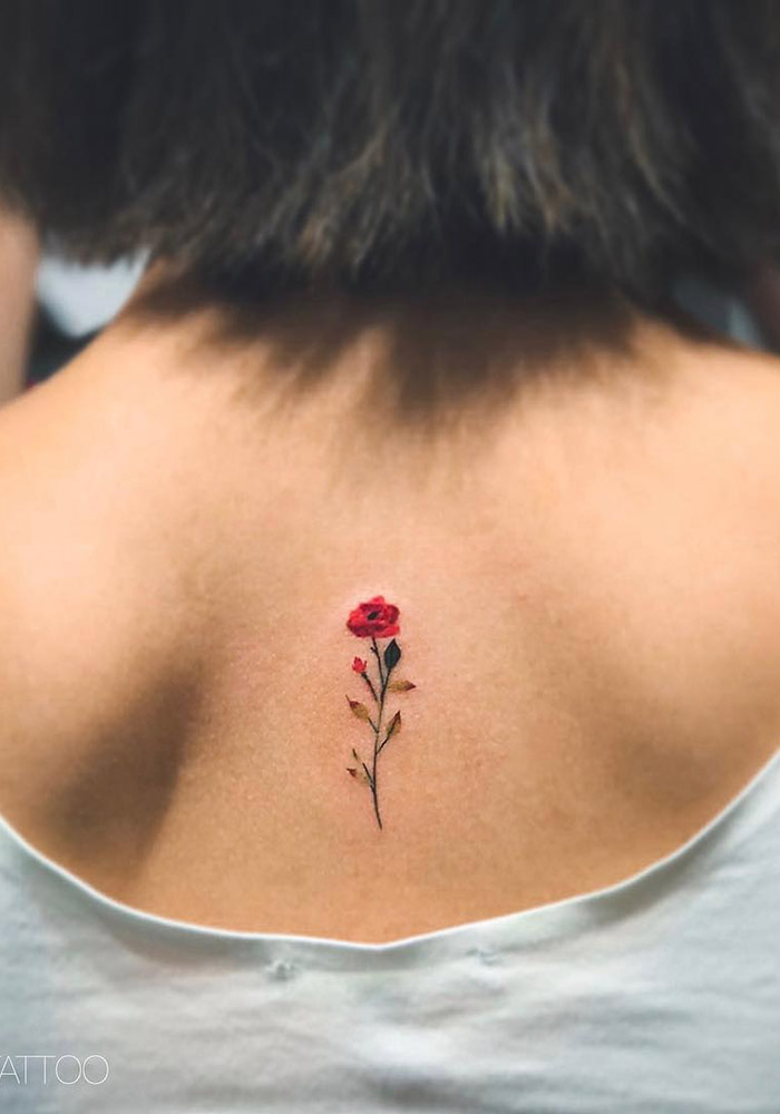 маленькие татуировки роза