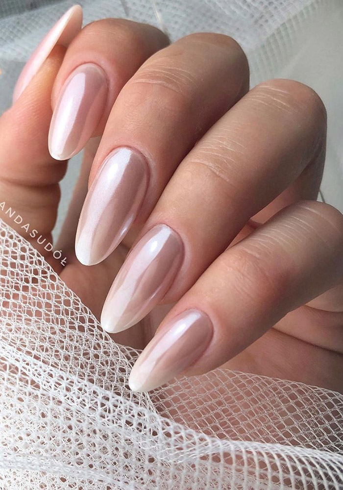 маникюр на 8 марта жемчуг