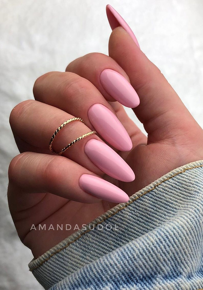 маникюр на 8 марта розовый