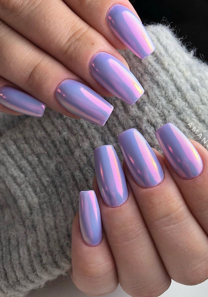 маникюр на 8 марта сирень