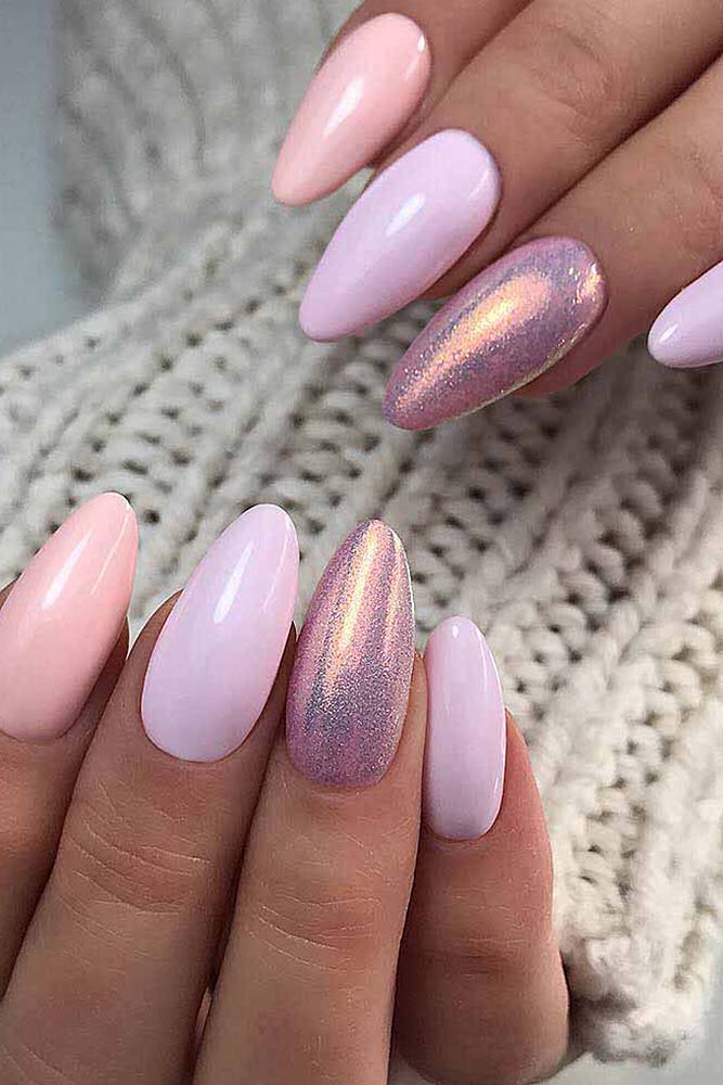 модный маникюр втирка розовая