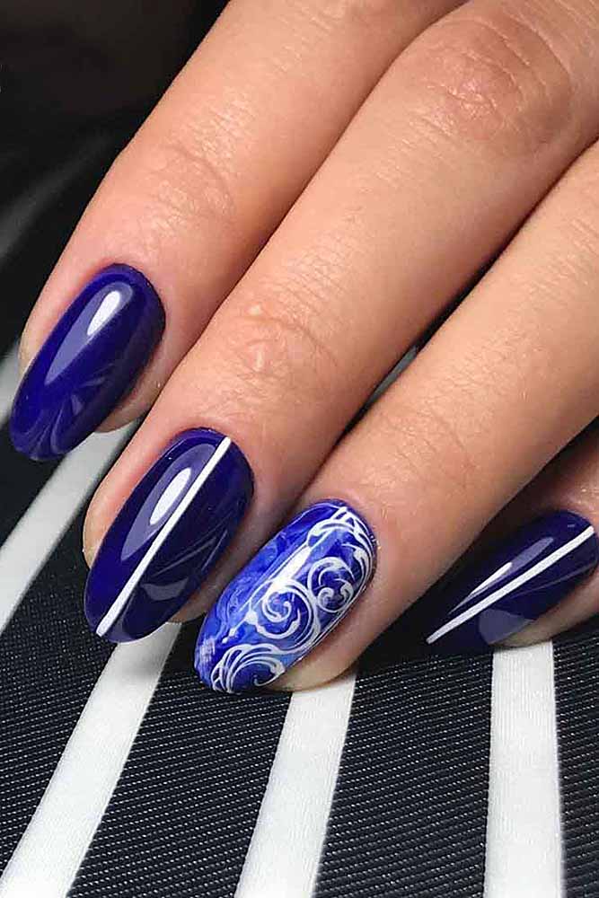 модный маникюр фиолет