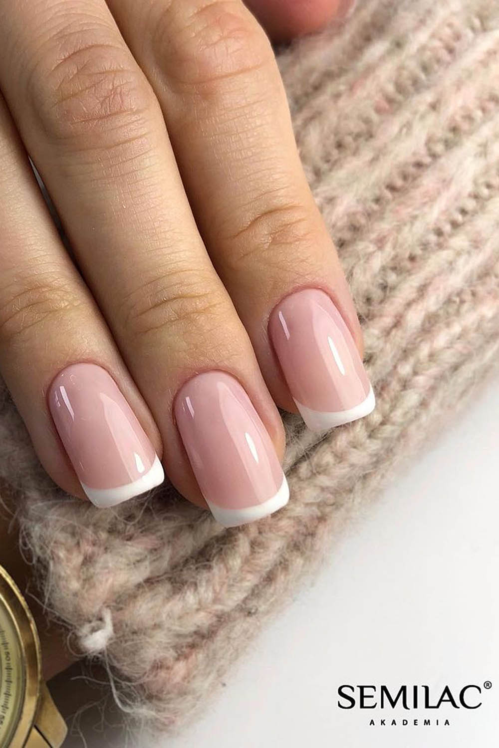 модный маникюр френч часы