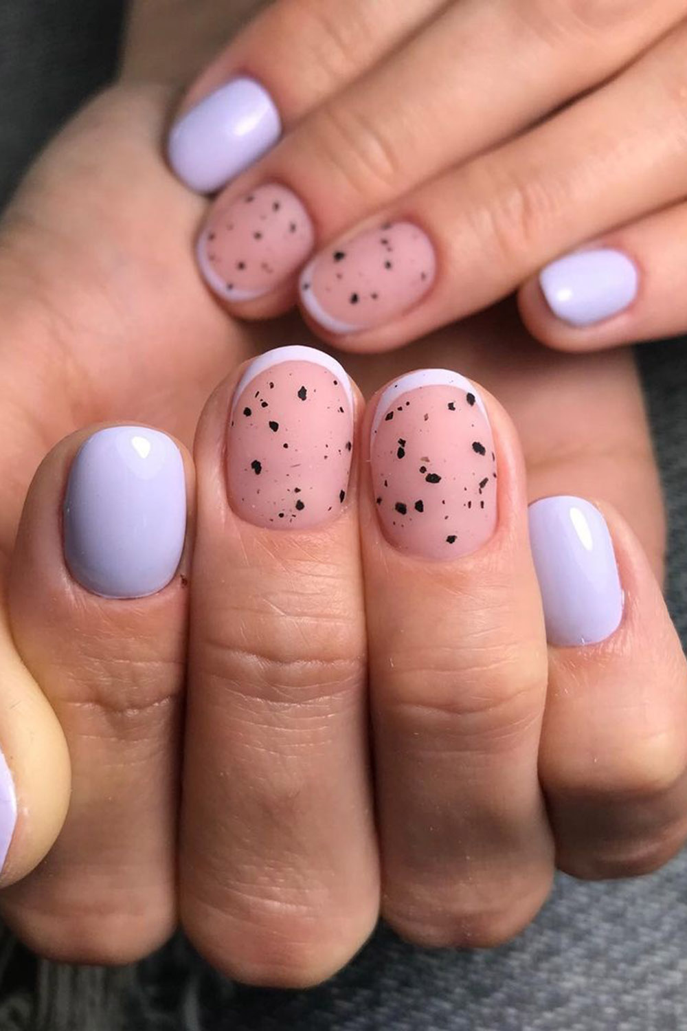 маникюр матовый на короткие ногти