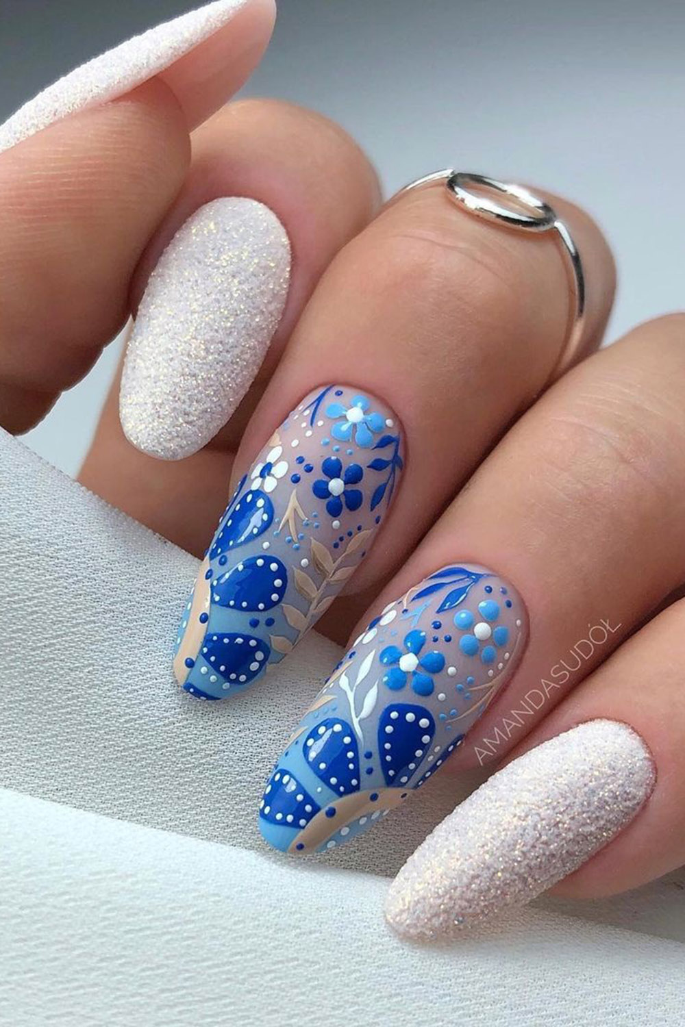 маникюр матовый узоры