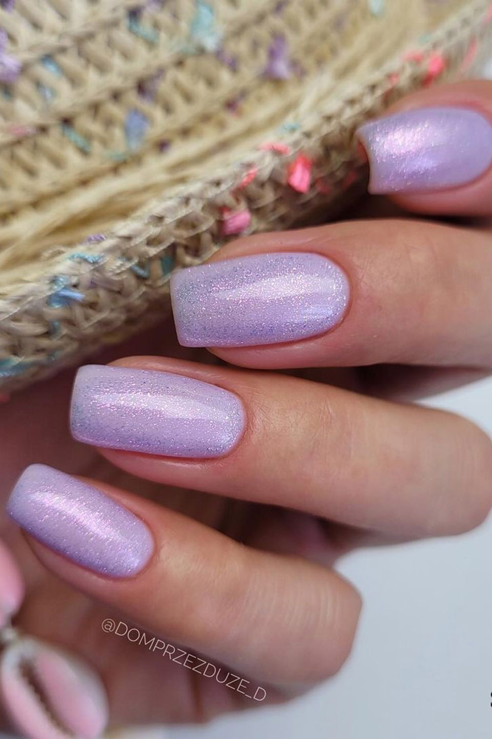 модный маникюр сиреневый втирка