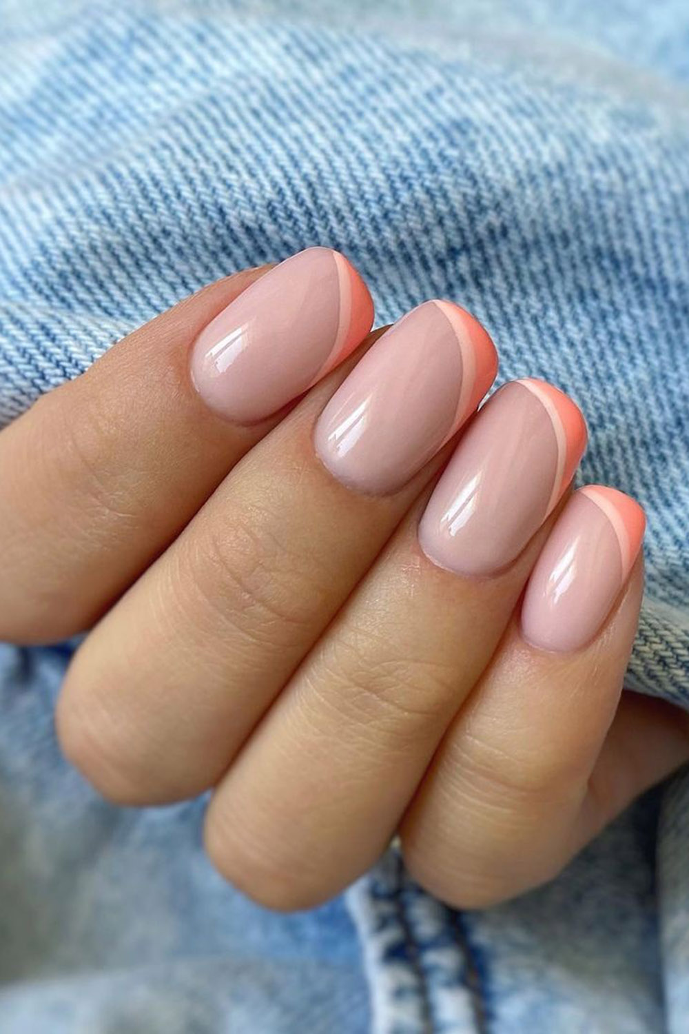 модный маникюр французский нюд