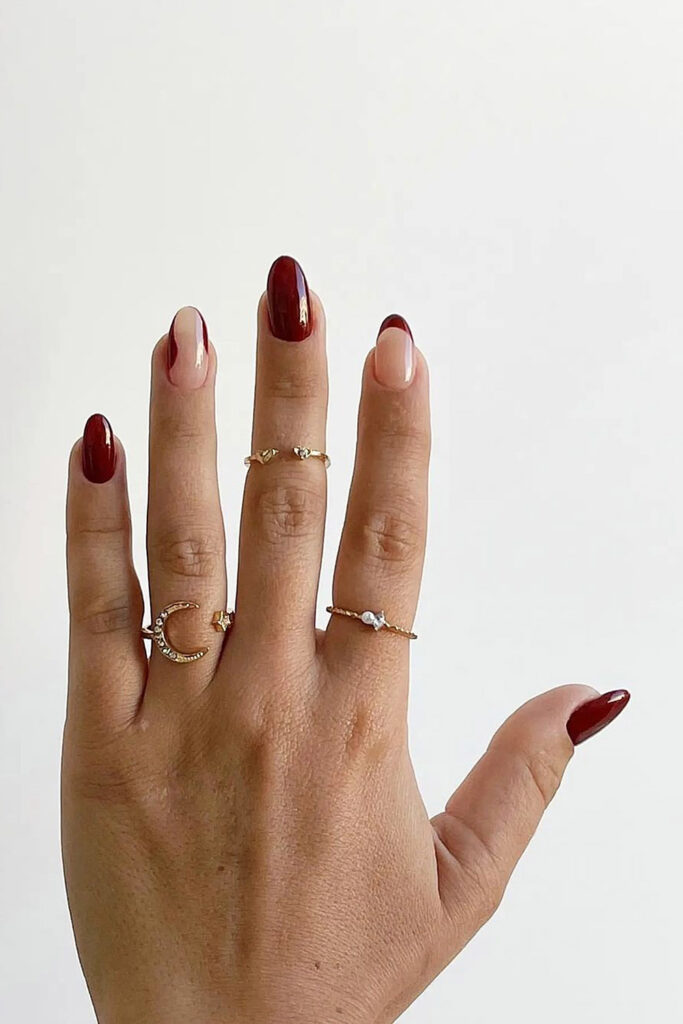 коричневый маникюр модный маникюр